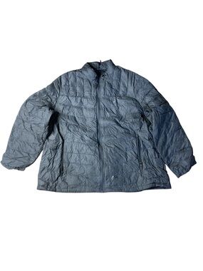 Nautica Men’s 2X Duck Down Puffer Jacket - Grey/Black